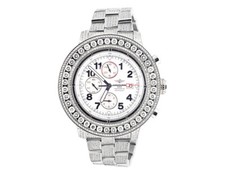 Custom Mens Breitling A13370 Super Avenger XL 53MM S.Steel with Diamonds 20 Ct 8
