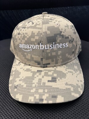 New Amazon Business Logo Hat Cap Green Camouflage Army