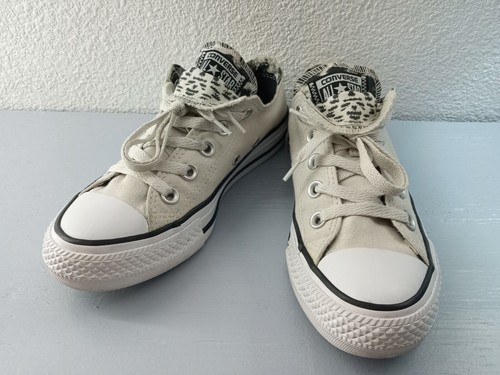 Converse sneakers tan leopard print womens size 5 double tongue 555302F - Picture 5 of 10