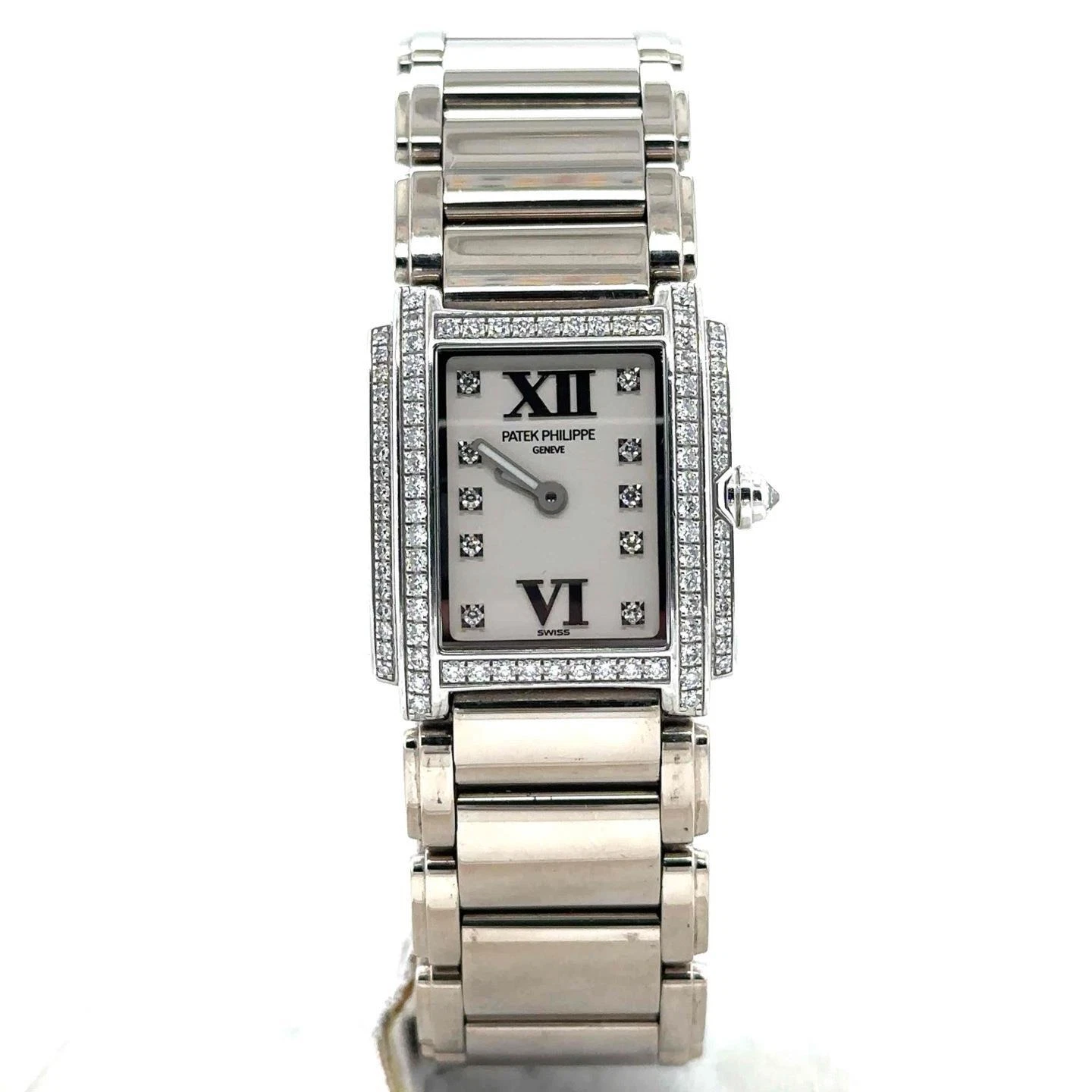 Patek Philippe — Patek Philippe Twenty4 Quartz 22mm 18kWhiteGold Diamond Dial/Bezel 4908/200G-001