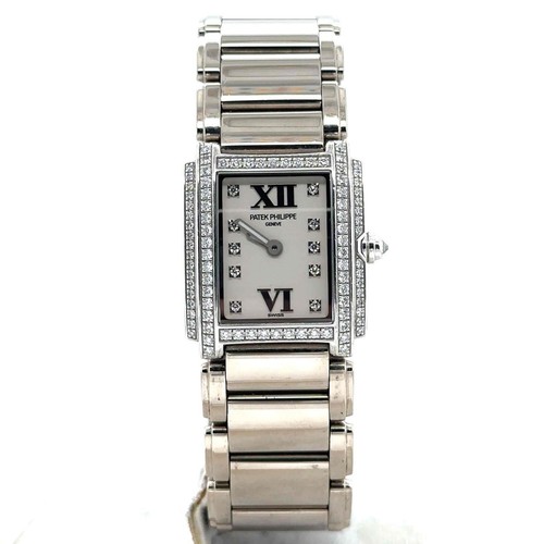 Patek Philippe Twenty4 Quartz 22mm 18kWhiteGold Diamond Dial/B...