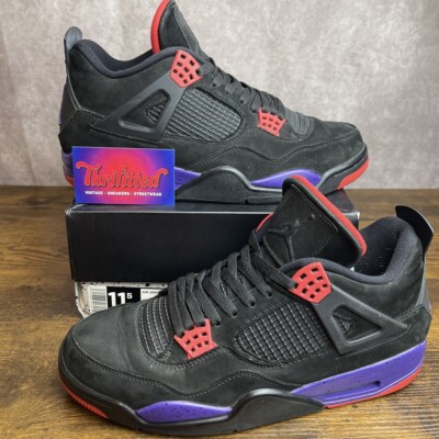 Jordan 4 Retro NRG Raptors 2018 Size 11.5 AQ3816-065 Black Purple