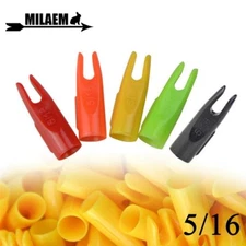 Archery 5/16 Inch Arrow Nocks Plastic Tails ID7mm Pin Wood Bamboo Shaft Hunting