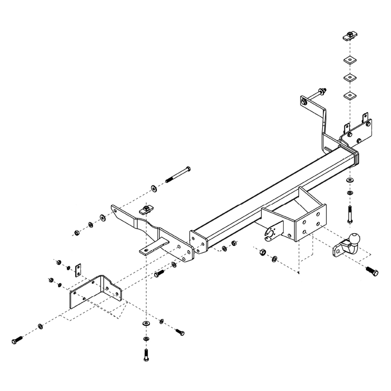 Bosal Towbar for Citroen Relay Chassis Cab 2006 Onwards - Fixed Flange Tow  Bar