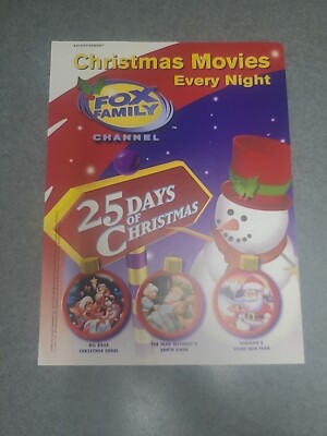 Fox Family 25 Days Of Christmas Print Ad 1998 8x11 Wall Art | eBay