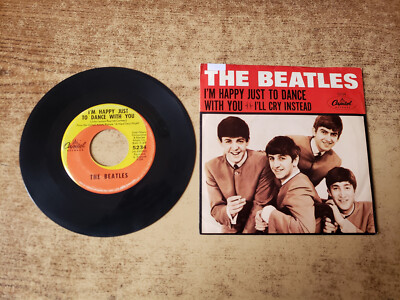 RARE 1960s VG++ Beatles I'll Cry Instead/Im Happy Just To Dance With ...