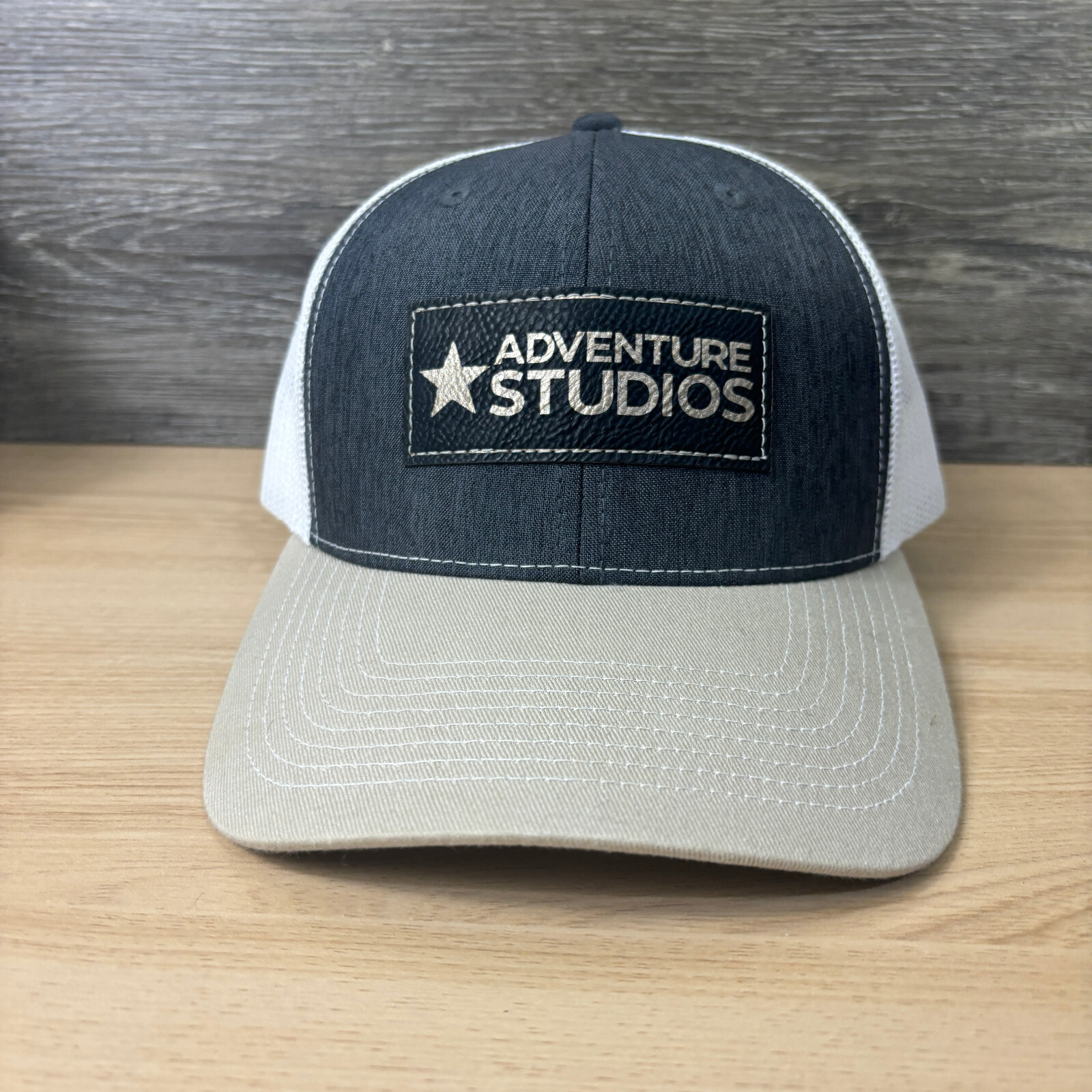 Adventure Studios Hat Cap Snapback Gray Trucker A… - image 1