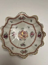 Vintage Porcelaine de France White & Gold Trinket Dish