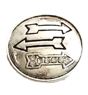 ARROW RHINESTONES 18/20mm GINGER SNAP BUTTON POPPER FOR INTERCHANGEABLE JEWELRY