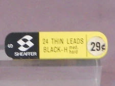 Sheaffer 0.9mm short thin lead--H=Med Hard--24 sticks to tube