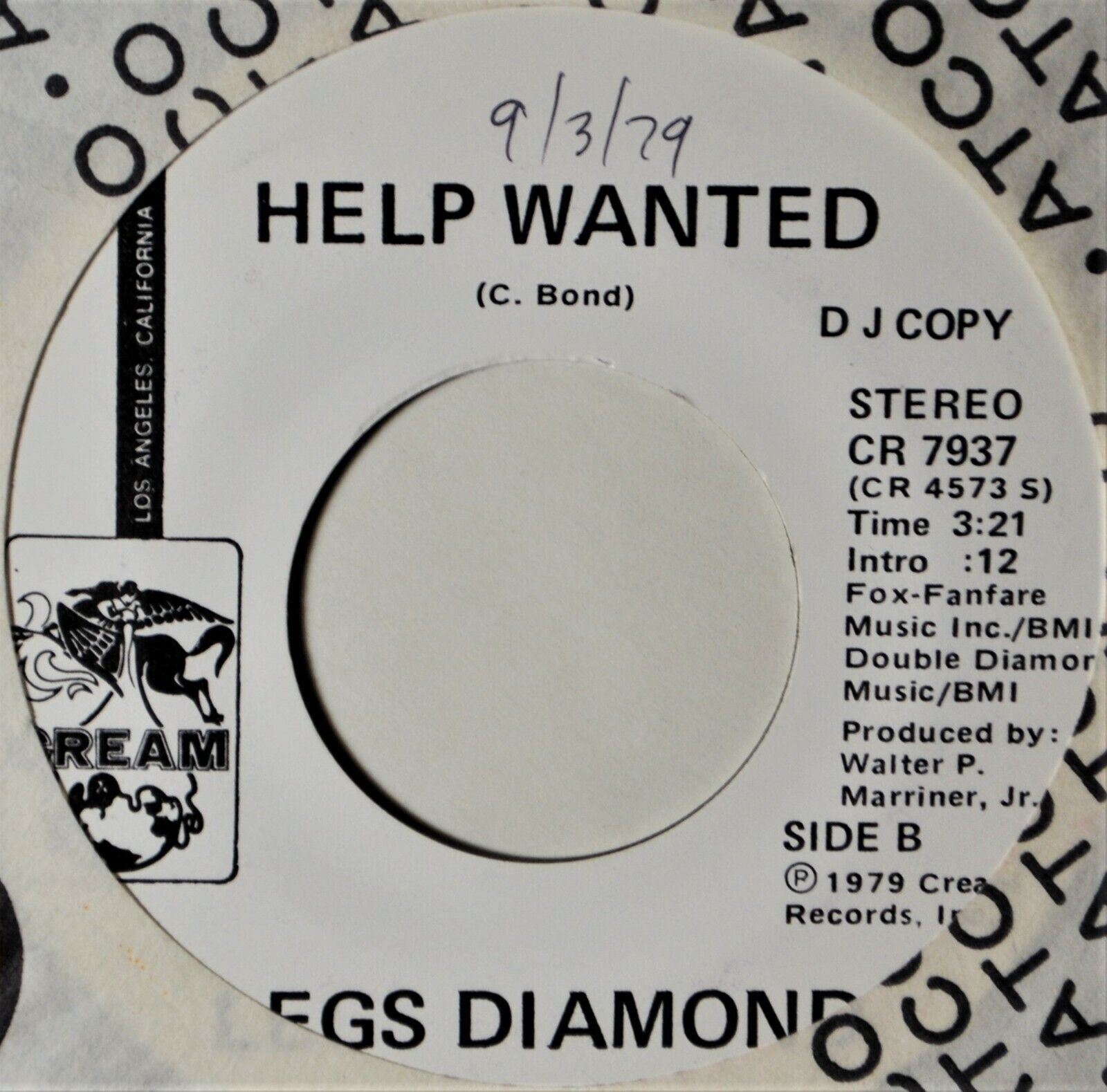 Legs Diamond Help Wanted 70s Rock NM DJ Promo 45 7