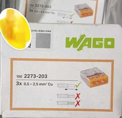 100pcs WAGO Wiring Terminals 2273-203