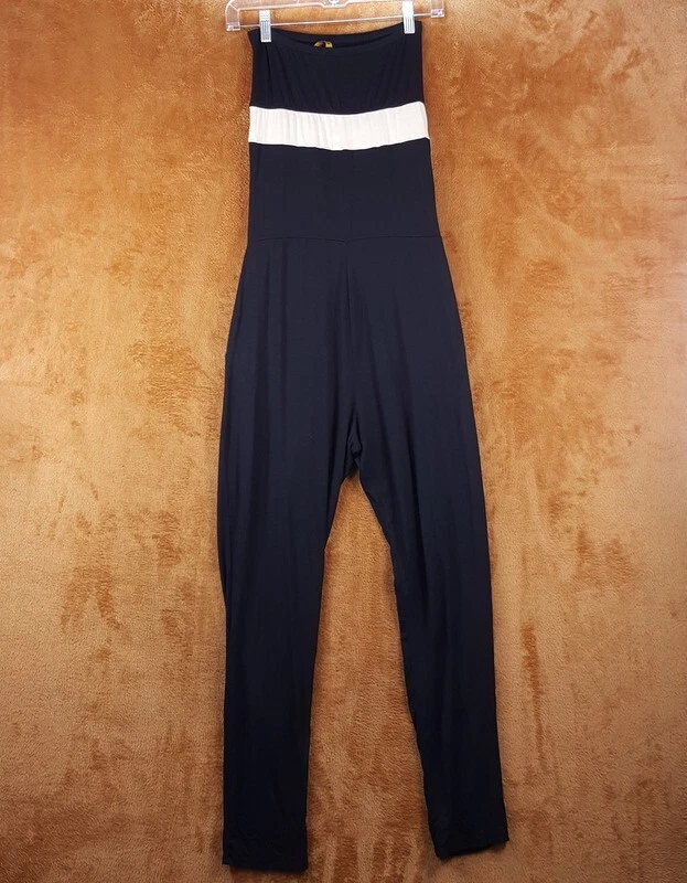 Mono para mujer RACHEL PALLY XS negro a rayas sin tirantes modal elástico Foto 3 de 4