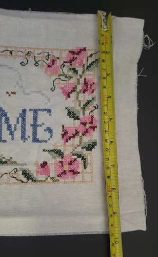 Vintage Cross Stitch God Bless Our Home Completed Ready to Use Or Frame - Picture 7 of 7