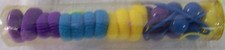 NEW 18 piece HAIR SCRUNCHIES AND TIES Purple, Blue, Yellow