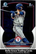 2023 Bowman Alejandro Osuna #BCP-131 Texas Rangers Chrome Prospects MLB Baseball