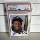 Ken Griffey Jr. Signed 1989 Upper Deck RC 1 Mariners PSA 8 Auto GM 10 PSA/DNA