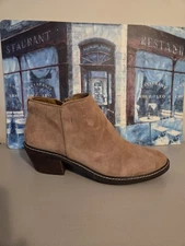 Sam Edelman Womens Pryce Ankle Boots Suede Cashmere Beige Bootie 8.5 Pls Read