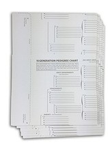 Treeseek  15 Generation Pedigree Chart  5 Pack  Blank Genealogy Form