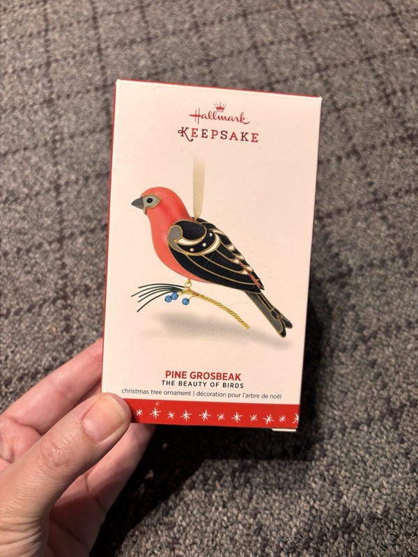 Hallmark Keepsake Pine Grosbeak Artist Designed Christmas Ornament