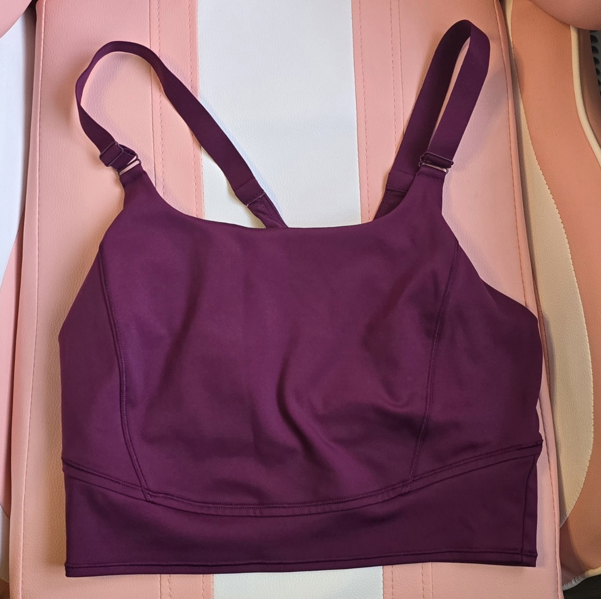 All In Motion Sports Bra Purple S Adjustable Straps Wireless Pullover Women