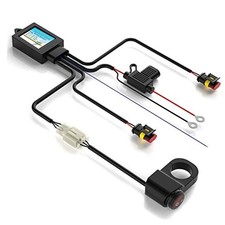Wiring Harness Switch Kit for Motorcycle LED Light,with 3 Models:Always