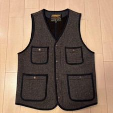 IRON HEART beach cloth vest, size S, brown Used Excellent ship From JAPAN  