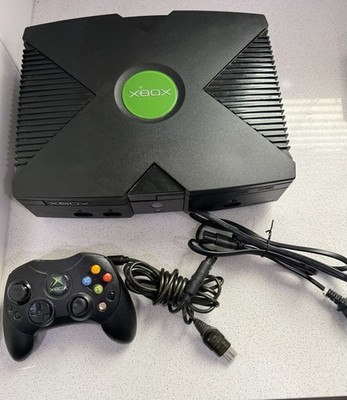 Original Microsoft Xbox Black Console One Controller Classic Tested Working READ