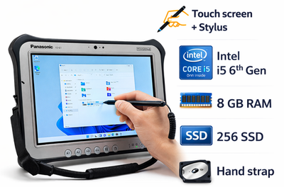 PANASONIC TOUGHPAD FZ-G1 MK4 i5-6th 8GB 256 SSD Diagnostic Win 11