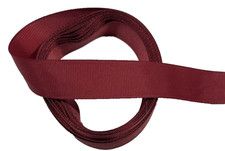 5 yards 7/8" Solid Maroon Grosgrain Ribbon w Distinct Ribbed Texture - 100 poly