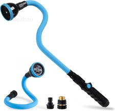 Watering Wand, 29" Bendable Garden Hose Wand with 10 Black and Blue