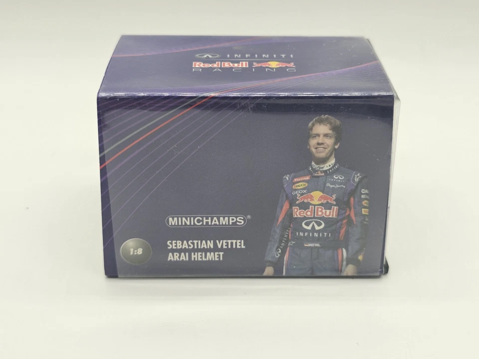 Casco Sebastian Vettel Silverstone 2009 1:8 Minichamps In Box - Immagine 2 di 2