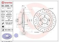 2X Bremsscheibe Xtra Line - Xtra Brembo 08.C250.1X FüR Hyundai I30 Gd Hatchback