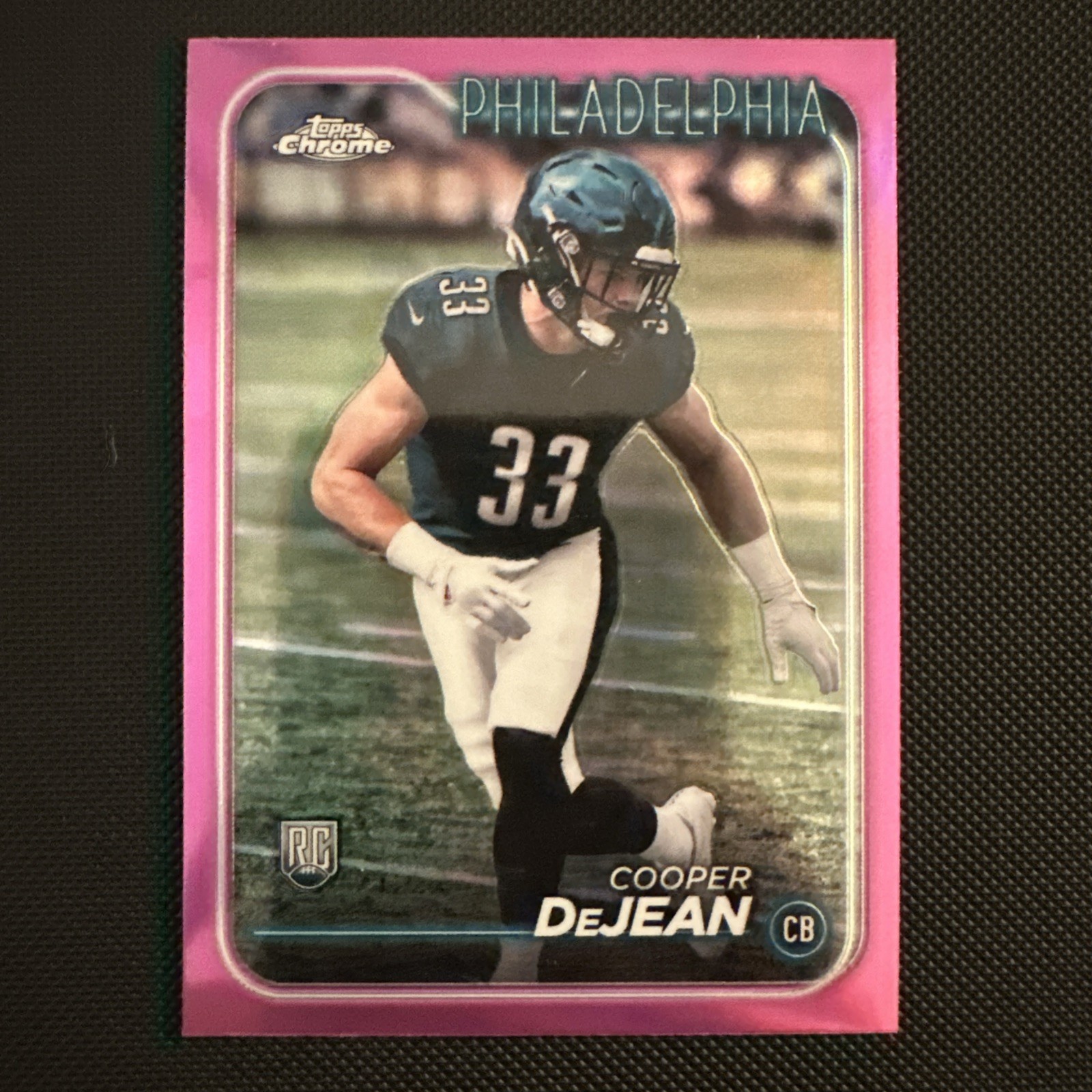 2024 Topps Chrome Cooper DeJean RC Pink Refractor Rookie #232 Eagles