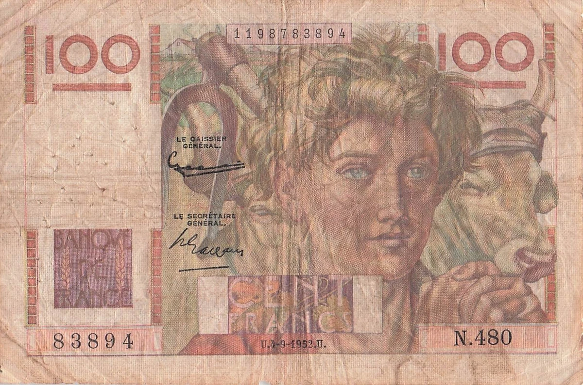 1952 法国纸币| eBay