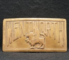 WE03107 VINTAGE 1940s  WENTWORTH  INSTITUTE OF TECHNOLOGY BRASS BELT BUCKLE