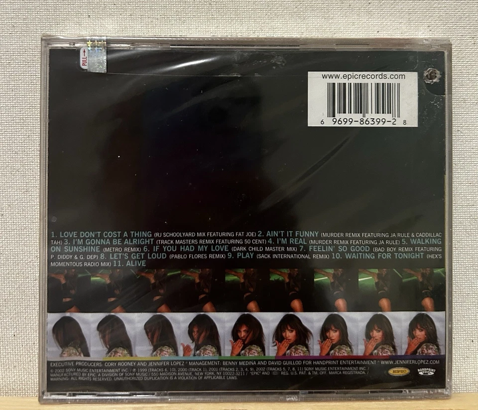 Дженнифер Лопес — от J до Tha L.O! Ремиксы CD 2002 запечатанный новый Epic Records - Изображение 2 из 2