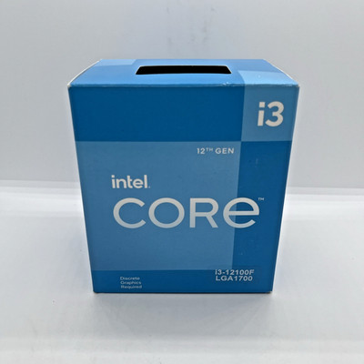 Intel Core i3-12100F 12th Gen 4 Core 4.3GHz LGA1700 CPU BX8071512100F New