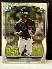🔥 2023 Bowman Chrome 1st Mojo Refractor Jose Gerardo BCP 189 Marlins
