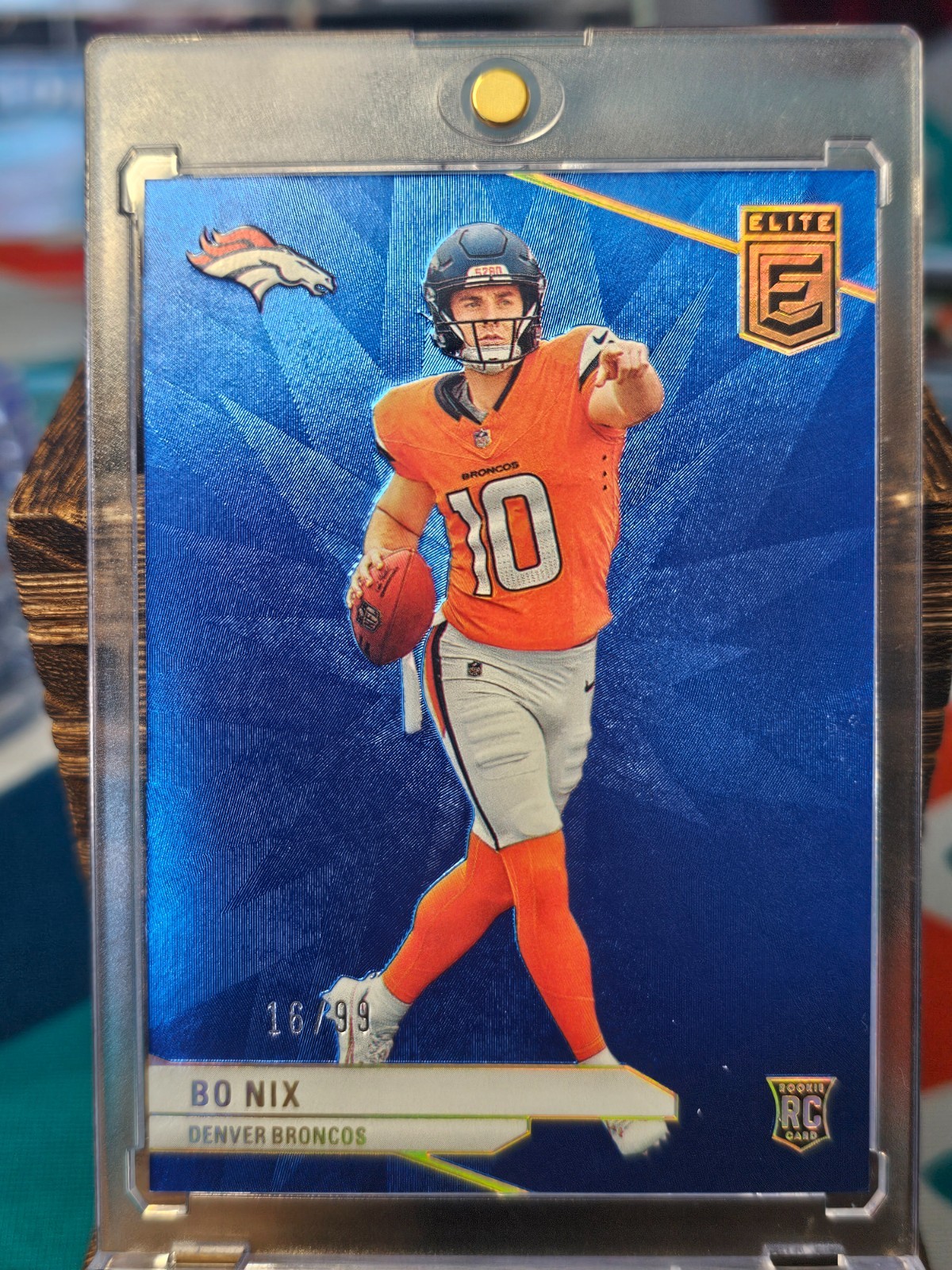 2024 Panini Donruss Elite - Rookies Bo Nix #175 Blue /99 (RC) Denver Broncos