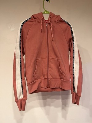 Flexi Pink Full Zip Hoodie Love Tape Women's Size M Long Sleeve