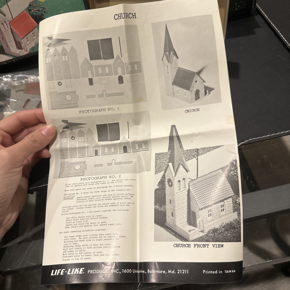 NIP OB miNivillage N’gauge Life-Like N Scale Village Church Plastic ...