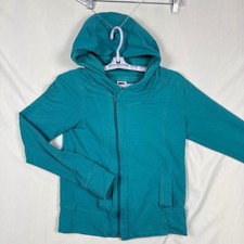 The North Face Womens Full Zip Hoodie Teal Blue Thumbholes Small S/P