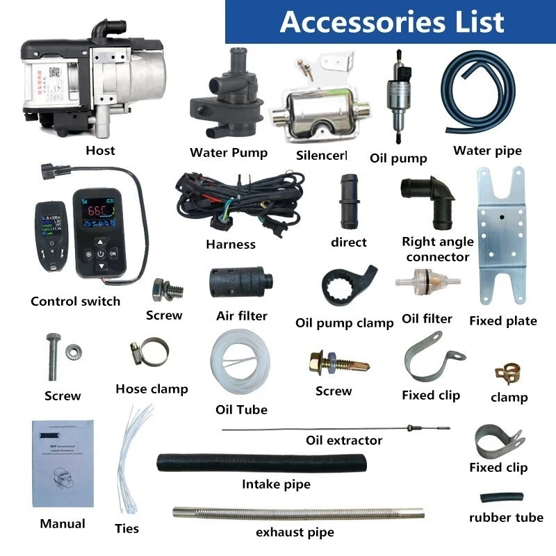 12v 24v Automotive Diesel Parking Heater Water-Heated Gasoline Engine Preheater - Image 2 of 4