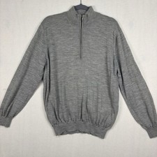 Footjoy FJ 1/4 Zip Wool Golf Pullover Sweater Mens Large Soft Preppy Logo