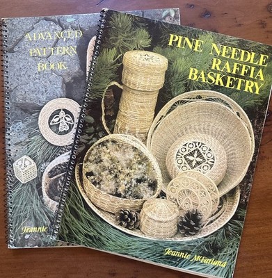 Pine Needle Raffia Basketry/ Advanced Pattern Books Signed Set Jeannie McFarland