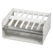 DayMark 110493 White Plastic 1" 7-Slot Label Dispenser