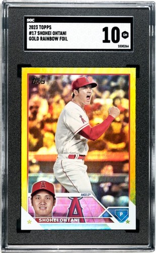 Topps 2023 Series 1 Shohei Ohtani #17 Gold Rainbow Foil SGC 10 Angels Low Pop 21