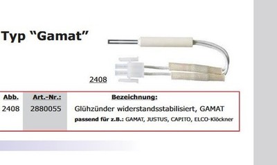 Gamat Ersatzteil GAMAT Glühzünder widerstandsstabilisiert