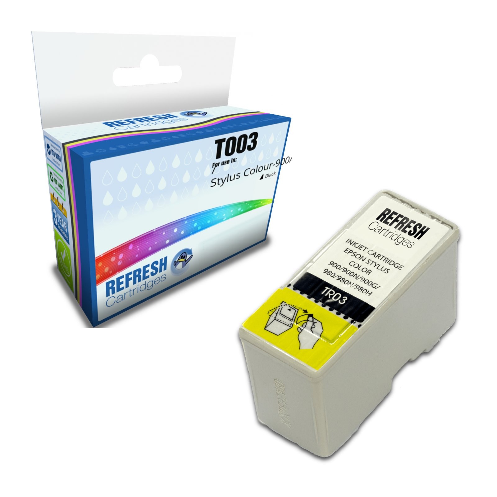 Refresh Cartridges Black T003 Ink Compatible With Epson Printers